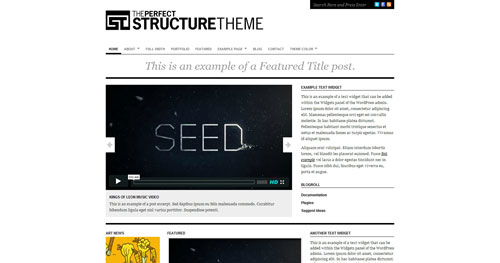 Structure - Top Quality Free Minimalist WordPress Theme