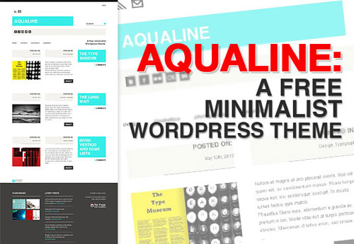 Aqualine - Top Quality Free Minimalist WordPress Theme