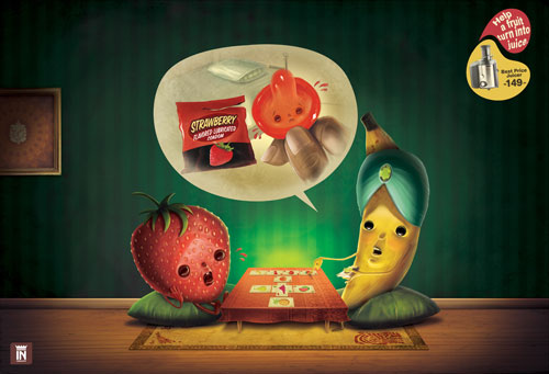 Juicer - Help a fruit turn into juice 2 print advertisement