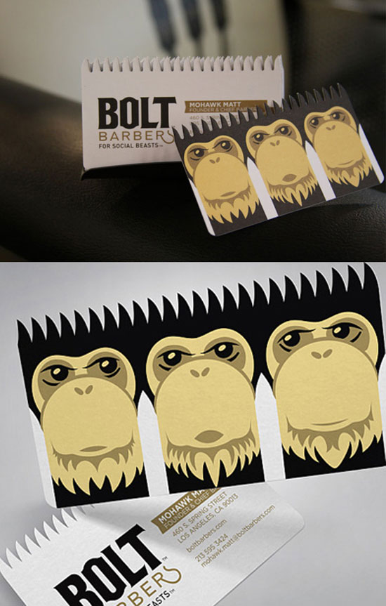 Bolt Barbers Business Card Inspiration