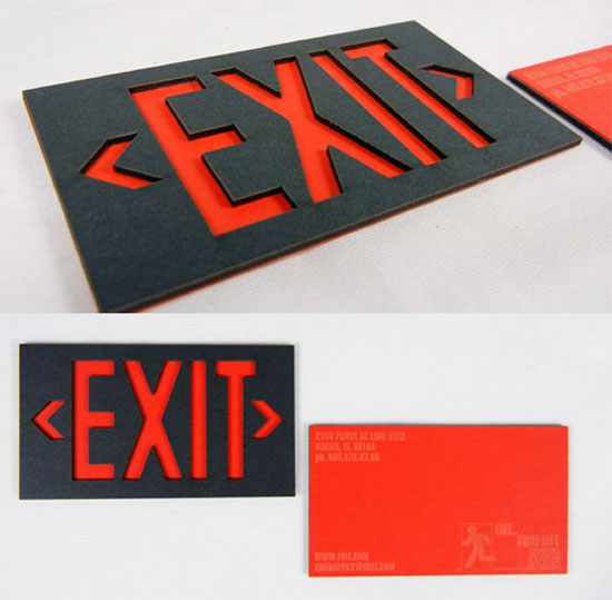 Exit Business Card Inspiration