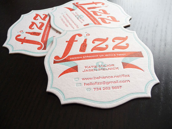Fizz Coasters Business Card Inspiration
