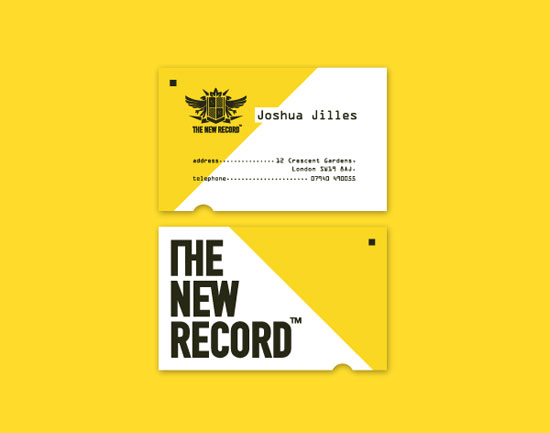 New Record Business Card Inspiration