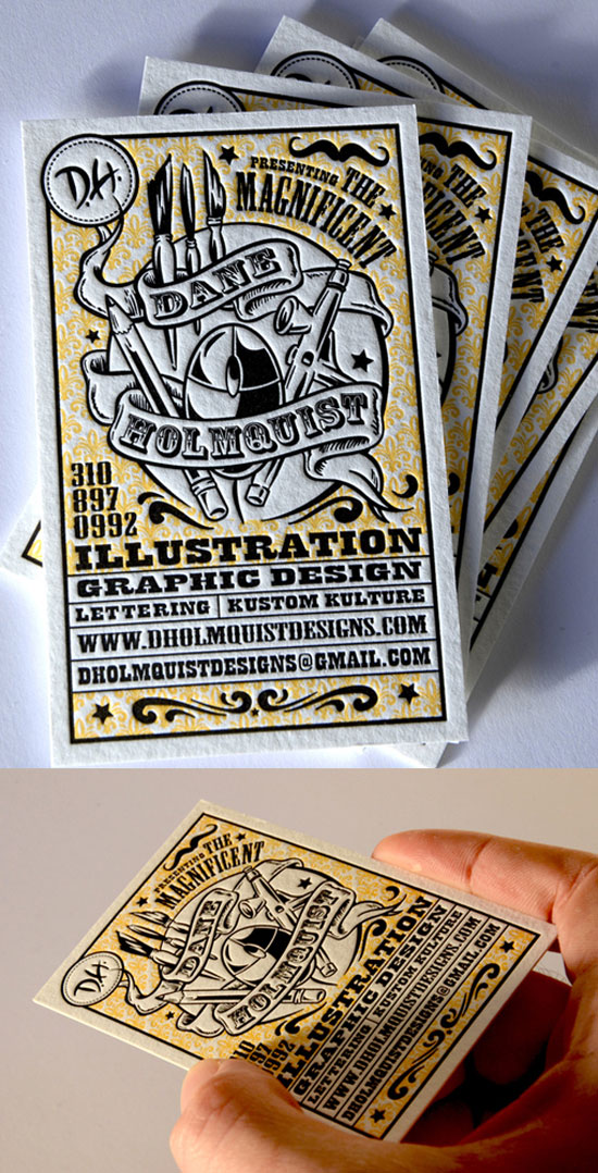 Dane Holmquist Business Card Design Inspiration