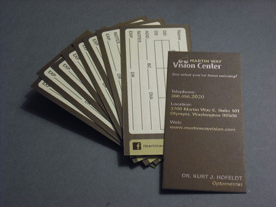 Vision Center Business Card Design Inspiration
