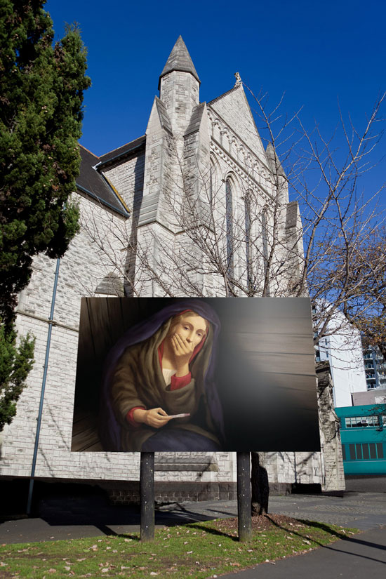 St Matthew in the City Church: Mary Christmas Outdoor Advertising