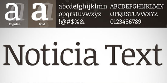 Noticia Text Free font for download