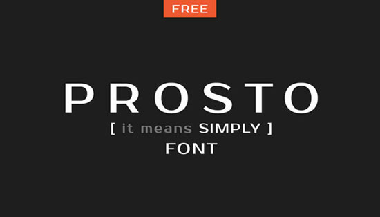 Prosto Free font for download