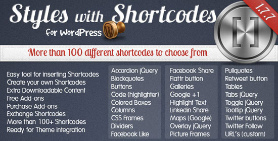 Styles with Shortcodes for WordPress Plugin