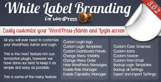 White Label Branding for WordPress Plugin