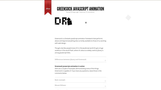 Greensock JavaScript Animation