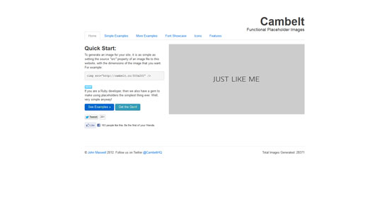 Cambelt: Functional Placeholder Images