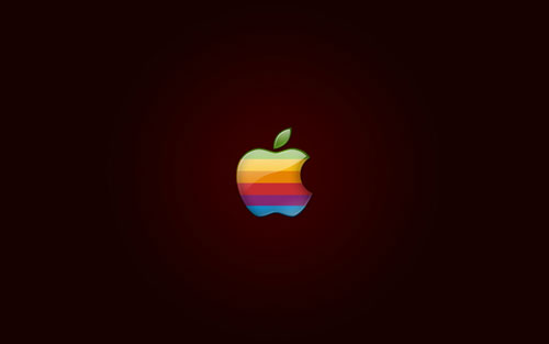 apple wallpaper rainbow. Retro Apple wallpaper