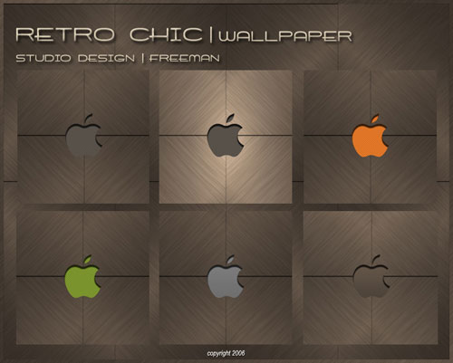 Studio Design-Retro Chic Apple wallpaper
