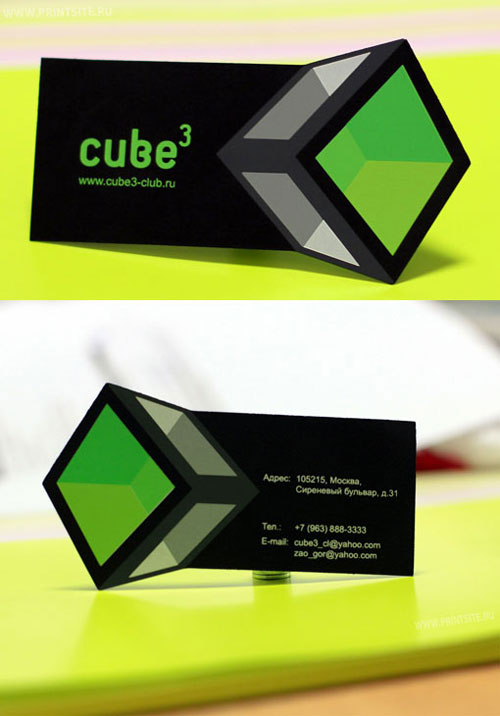 Cube 3 Club Strange Business Card