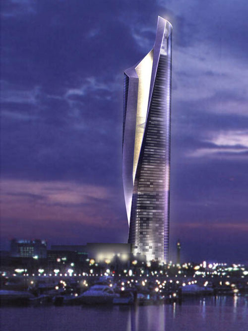 Al Hamra Tower Supertall Building Architecture