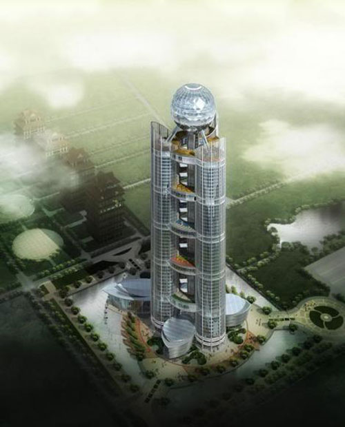 Hanging Village of Huaxi Supertall Building Architecture