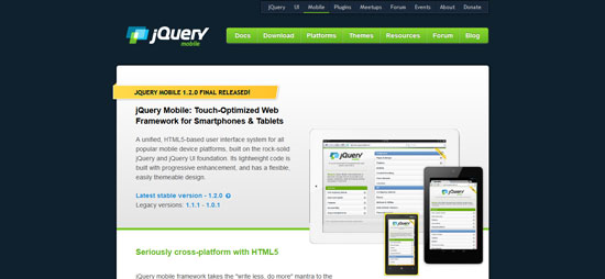 jQuery Mobile: Touch-Optimized Web Framework for Smartphones & Tablets