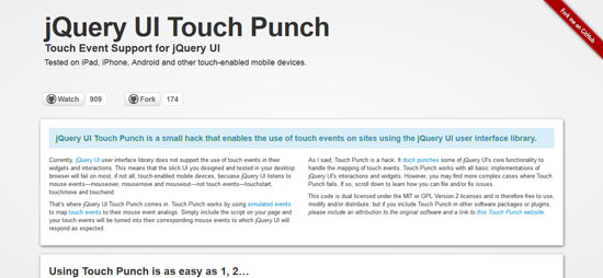 jQuery UI Touch Punch