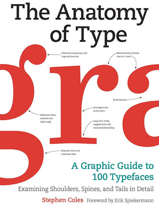 The Anatomy of Type: A Graphic Guide to 100 Typefaces Book
