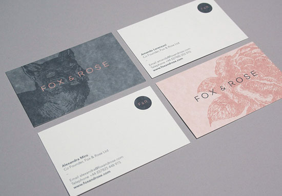 Fox & Rose Business Card design Inspiration