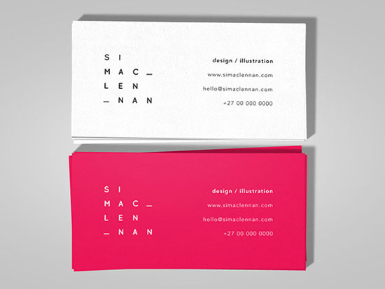 Si Maclennan Business Card design Inspiration