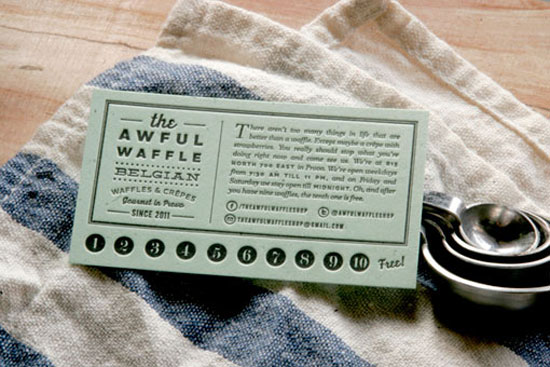 The Awful Waffle Business Card Inspiration