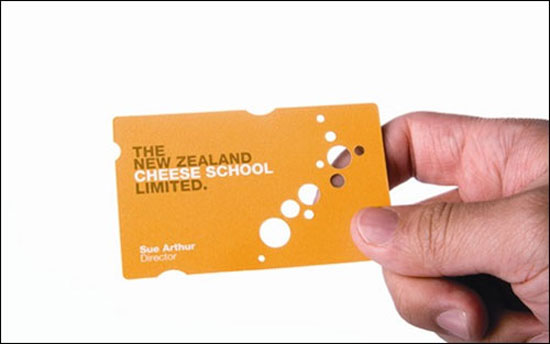 The New Zealand Cheese School Business Card Inspiration