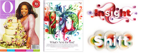 The 10th Anniversary issue of Oprah Magazine Paper Art Design