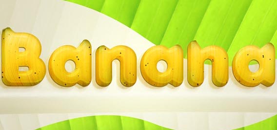 Banana style text effect