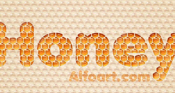 Honey bubbles text effect