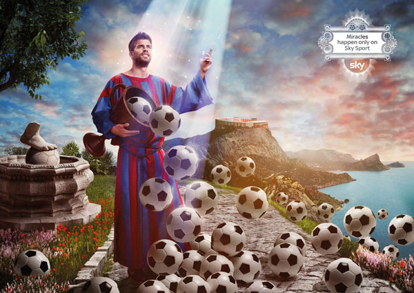 Miracles-happen-only-on-Sky-Sport Advertisement Ideas: 500 Creative And Cool Advertisements