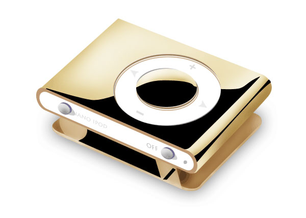 Photoshop Gold Ipod Shuffle Icon