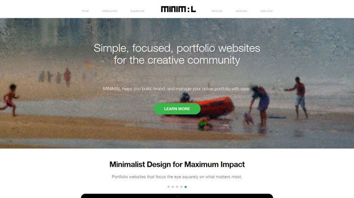 madebyminimal.com Landing page design