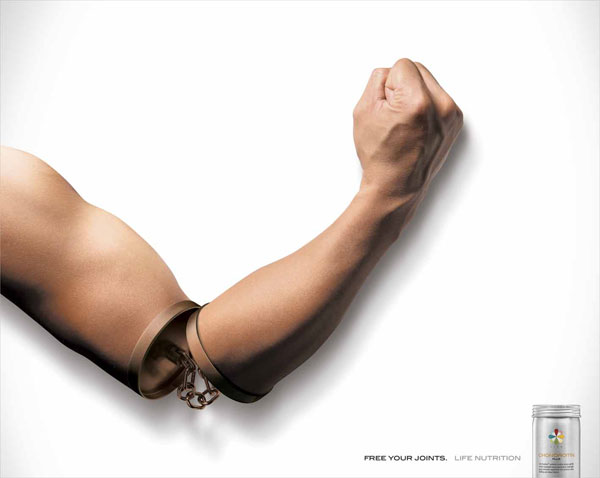 life_nutrition_chondroitin_plus_joint_nunchaku_arm Advertisement Ideas: 500 Creative And Cool Advertisements