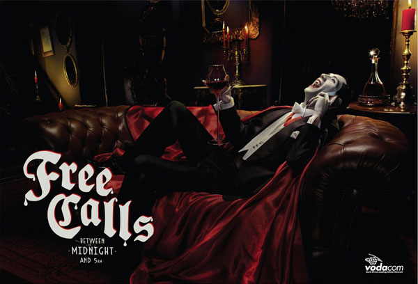 vodacom_night_creatures_dracula Advertisement Ideas: 500 Creative And Cool Advertisements