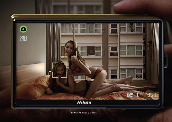 Nikon-S60---Detects-up-to-12-faces Advertisement Ideas: 500 Creative And Cool Advertisements