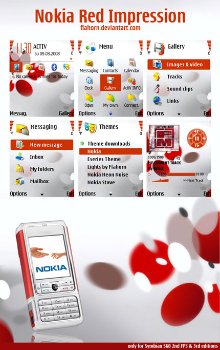 Impresion Roja DejSoft Los mejores Temas para Nokia