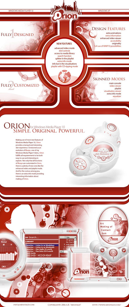 Orion Windows Media Player skin