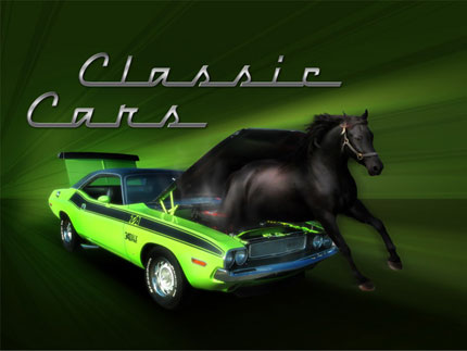 Design a Classic Muscle Car Concept Depicting Horse Power