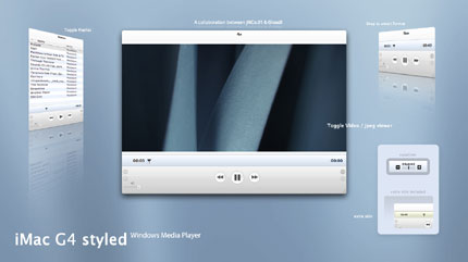 iMac G4 styled Windows Media Player skin