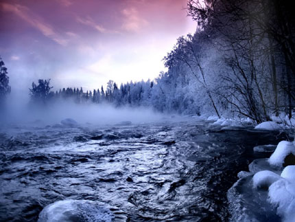 winter scene wallpaper. Winter river wallpaper