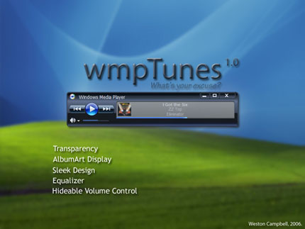 wmpTunes Windows Media Player skin