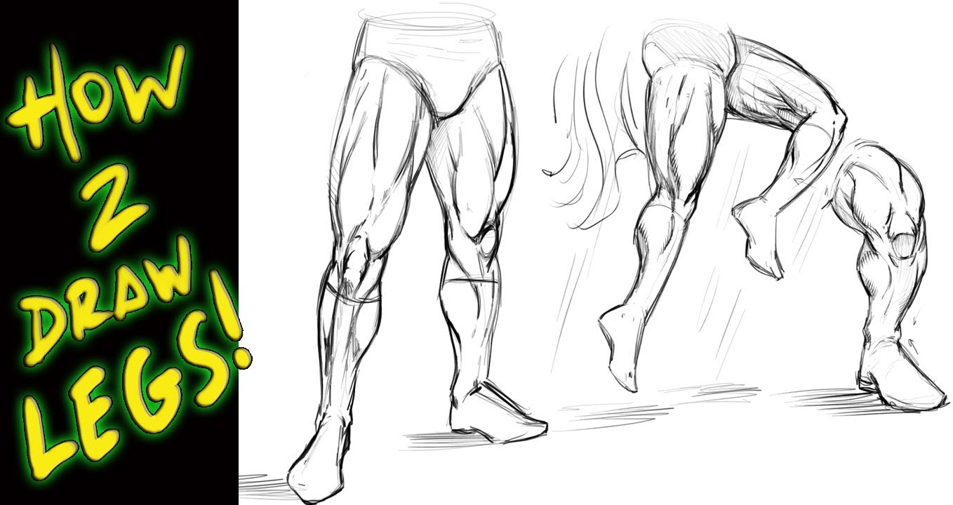 1499711083_maxresdefault How to draw legs, realistically drawn male and female legs