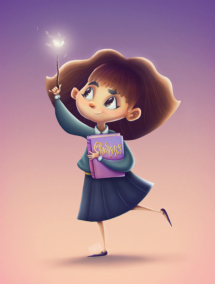 39-hermione-photoshop How to draw Harry Potter characters (Drawing ideas and tutorials)