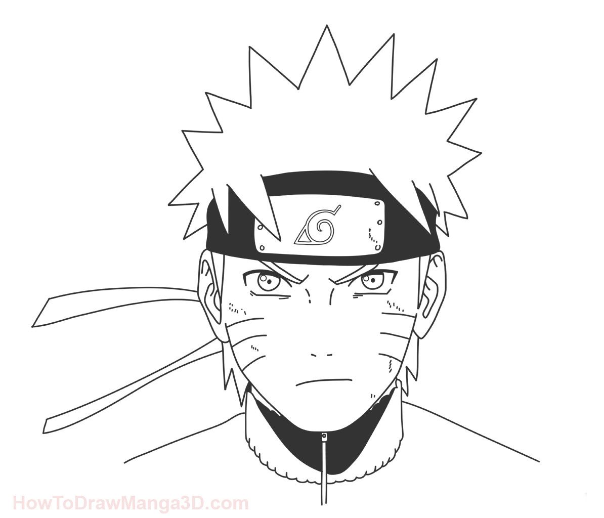 How to draw Naruto with step by step drawing tutorials
