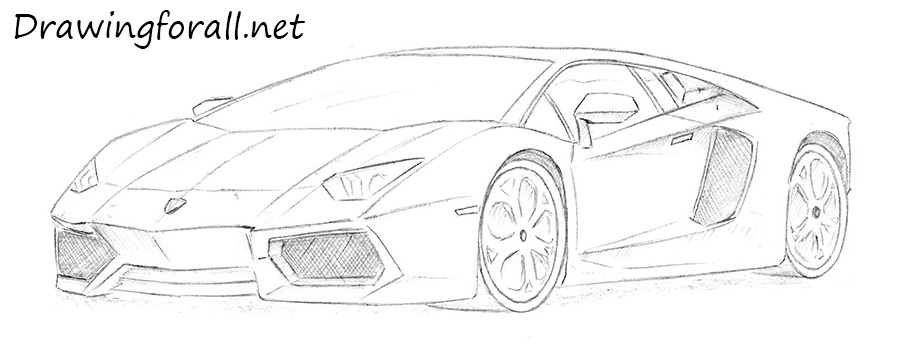 9-lamborghini-drawing How to draw a car with these pictured step by step tutorials