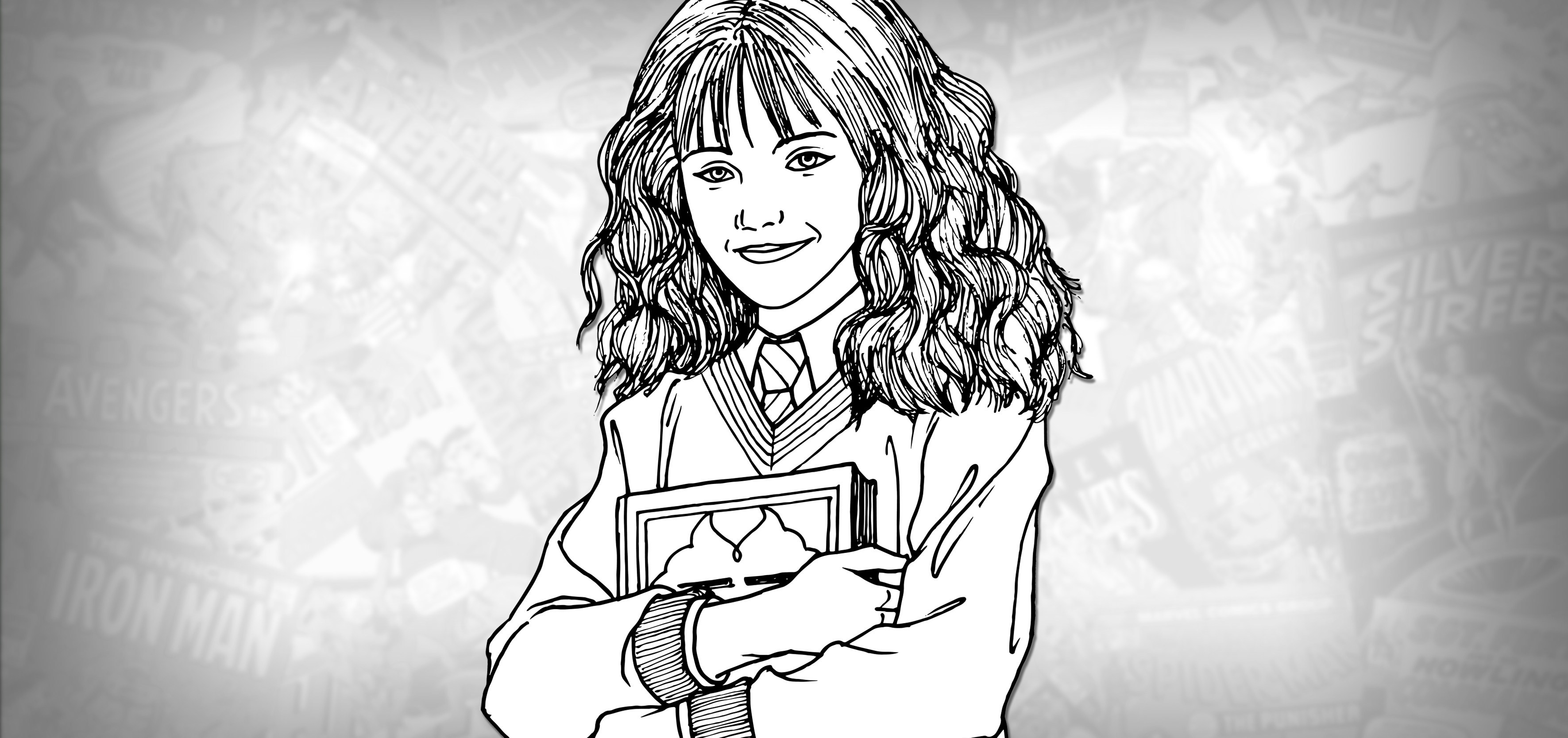 HERMIONE-GRANGER-THUMB-WEBSITE-2 How to draw Harry Potter characters (Drawing ideas and tutorials)