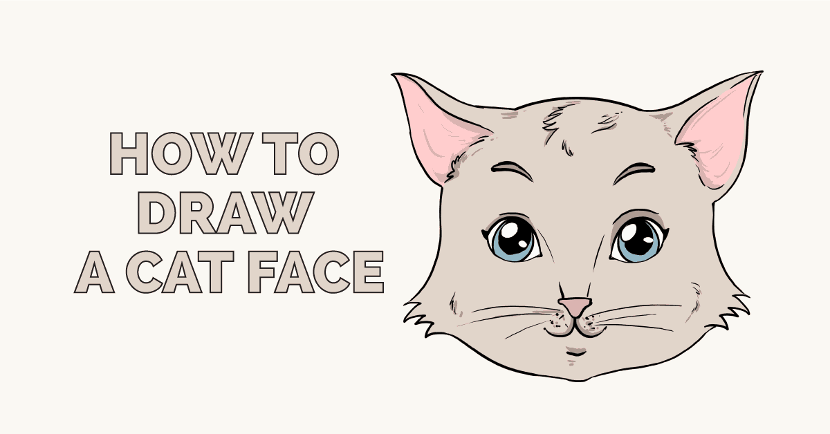 How-to-draw-a-cat-face-featured-image-2 How to draw a cat face and silhouette with easy step by step tutorials