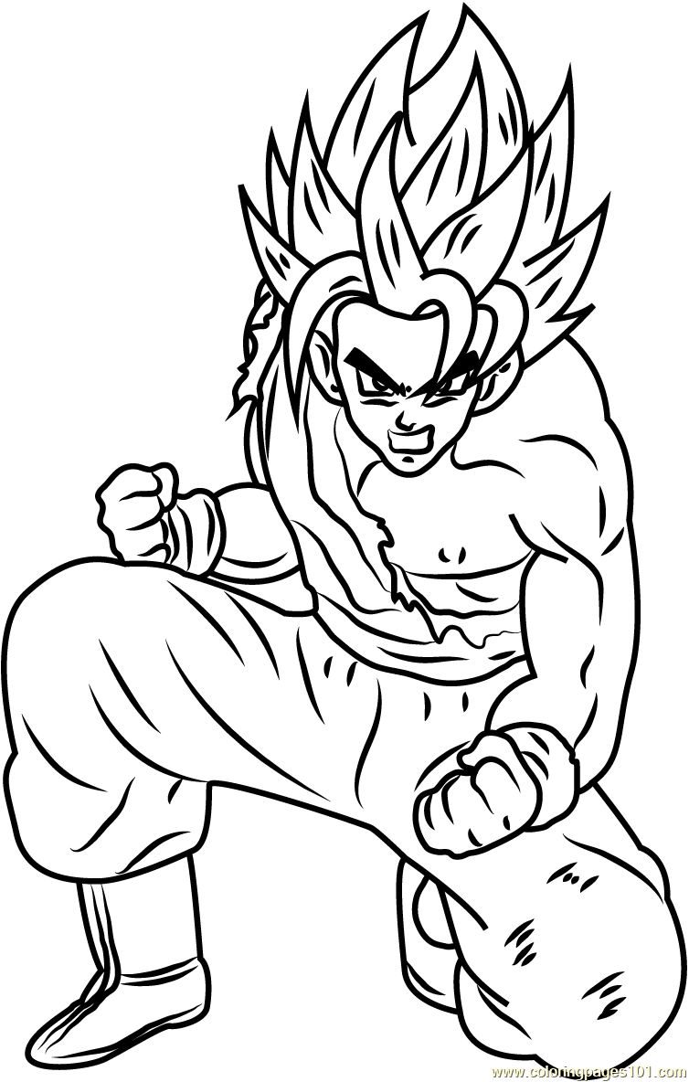 Son-Goku-Dragon-Ball-Z-coloring-page How to draw Goku in a few quick steps (Easy drawing tutorials)